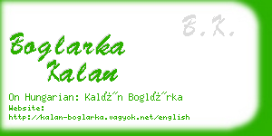 boglarka kalan business card